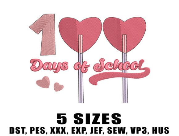 100th Day of School Embroidery